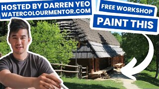 LIVE Watercolour Workshop: Paint a Natural Landscape with House