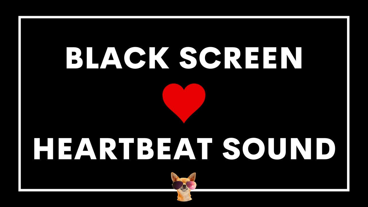 2 Hours Black Screen, Red Heart Heartbeat Ambience | Sound Effects To Help You Sleep