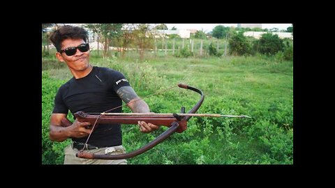 How To Make Powerful Wooden Crossbow | DIY Wooden Crossbow