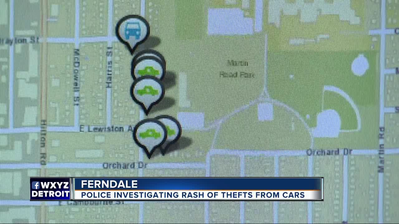 Police investigating rash of thefts from cars