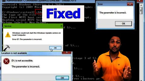 The parameter is incorrect. Error | How To Fix