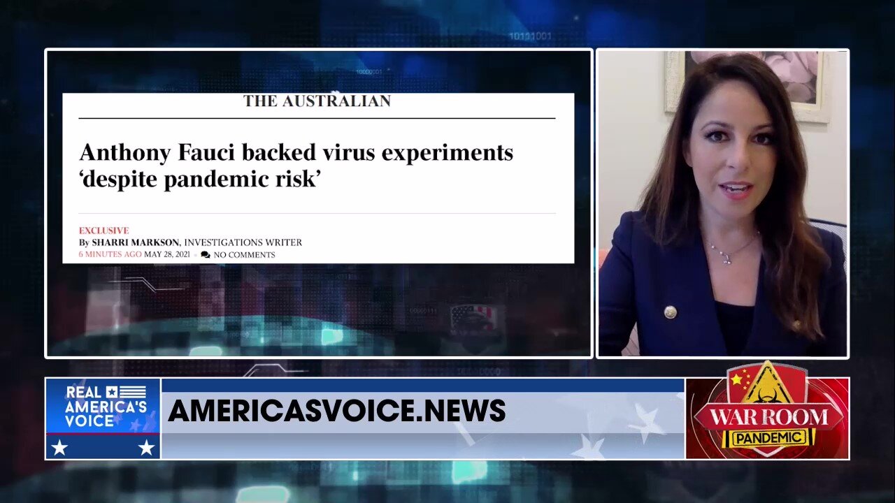 Sharri Markson Reveals Dr. Fauci Said Gain of Function Was Worth Risk of Pandemic in 2012