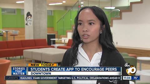 Students create app to encourage peers