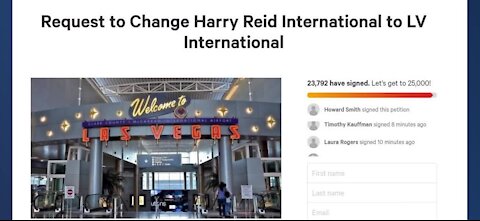 Online petition gaining further support to halt Harry Reid's name on Las Vegas airport