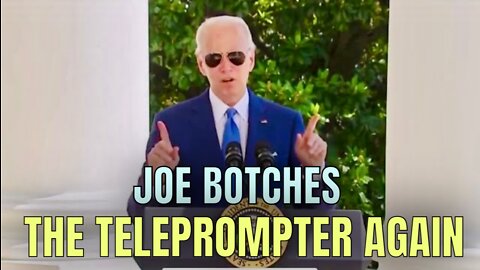 Joe Fought the Teleprompter, & the Teleprompter Won!
