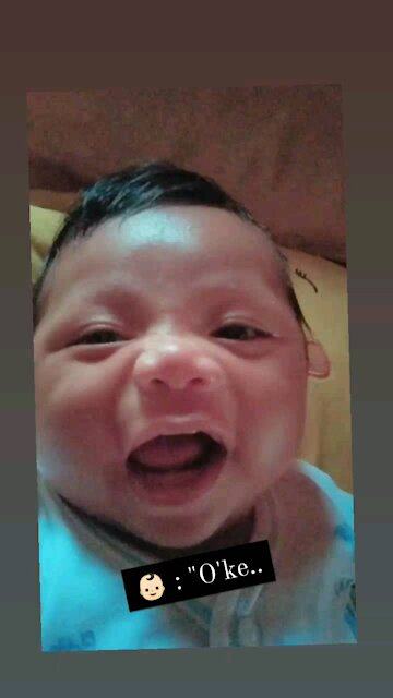 2 month old baby says "Okay"