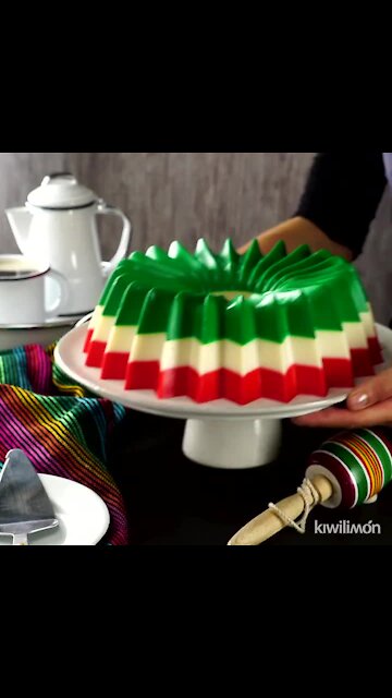 Green, White and Red Chocorol Gelatin