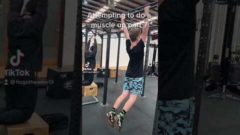 Attempting to do a muscle up part 7 #gym #shorts