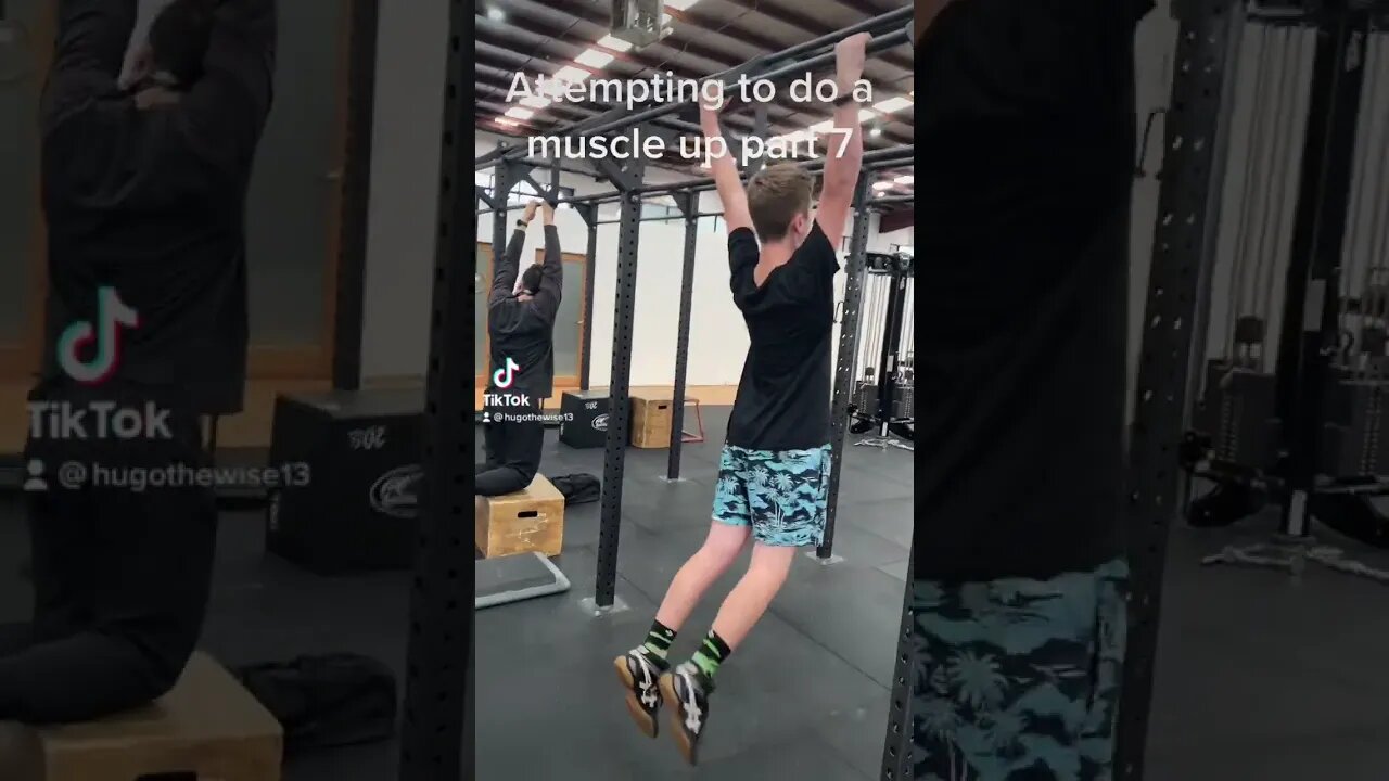 Attempting to do a muscle up part 7 #gym #shorts