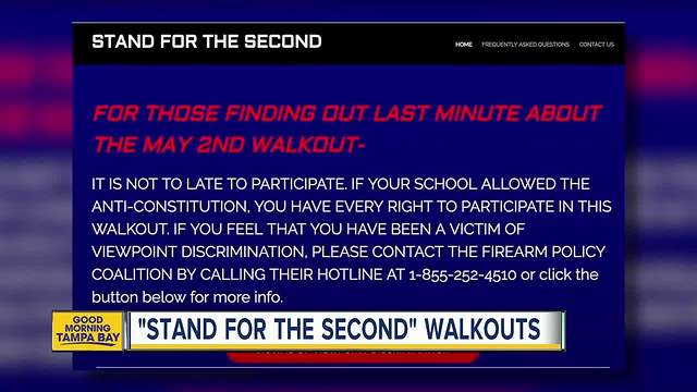Student walk outs support second amendment