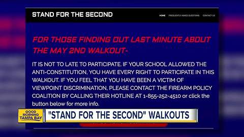 Student walk outs support second amendment