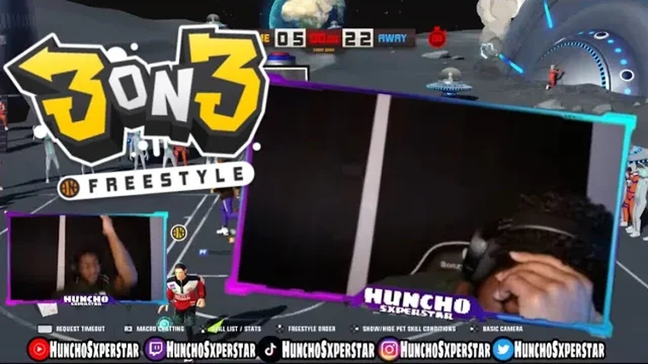 HUNCHOSXPERSTAR RAGES AND ENDS STREAM AFTER LOOSING 3V1 IN 3ON3 FREESTYLE ASTRO RANKED!