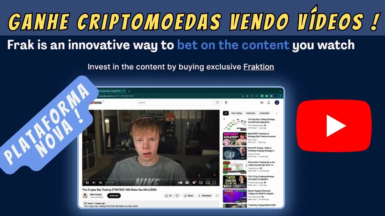 Plataforma NOVA para Ganhar Criptomoedas VENDO VIDEOS