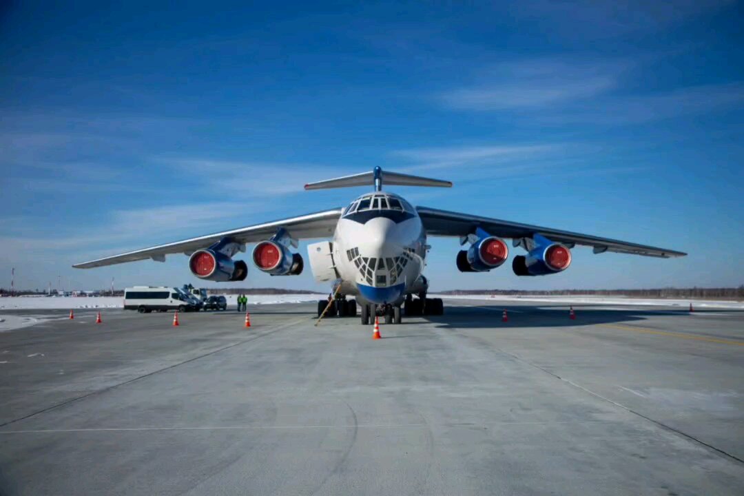 The first Ilyushin Il-76MDK cargo plane of Roscosmos landed at the Vostochny Cosmodrome airport.