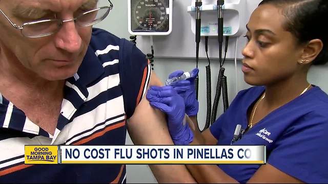 No cost flu shots in Pinellas County on Wednesday