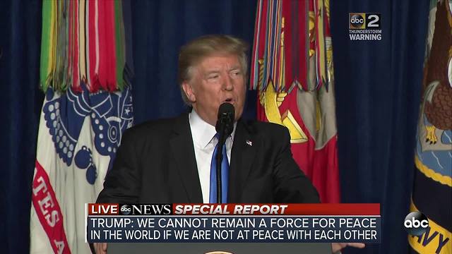 President Trump addresses nation on Afghanistan strategy