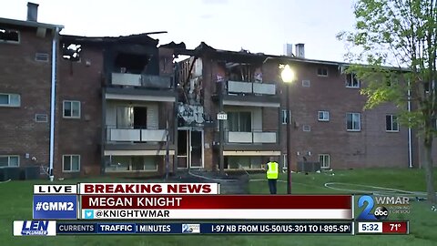 Five injured including a firefighter after flames burn through a Randallstwon apartment building