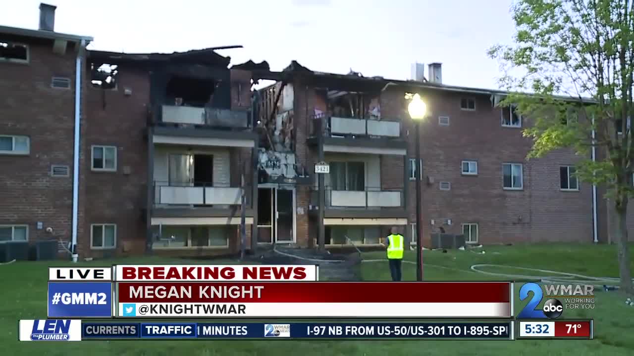 Five injured including a firefighter after flames burn through a Randallstwon apartment building