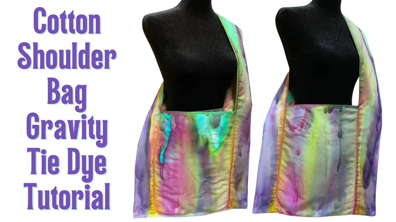 Tie-Dye Designs: Cotton Shoulder Bag Gravity Dye