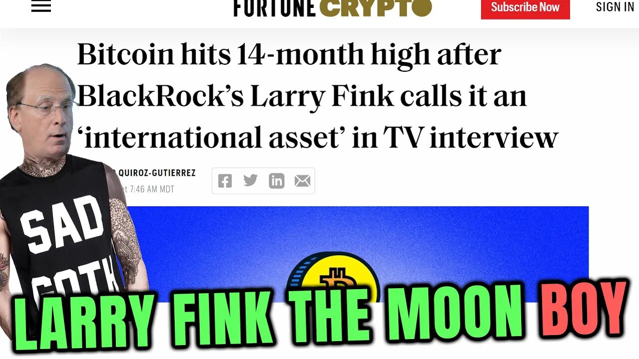 🌐Blackrock CEO Larry Fink Bitcoin spokesman - Digitized Gold - international asset - Pump & Dump📈