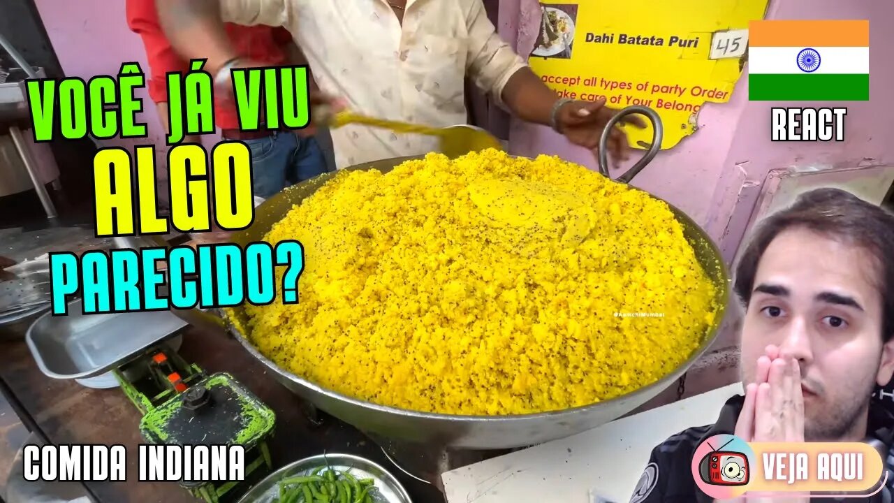 Seria esse o "FAROFÃO INDIANO"? VOCÊ COMERIA? Reagindo a COMIDAS DE RUA INDIANAS | Veja Aqui Reacts