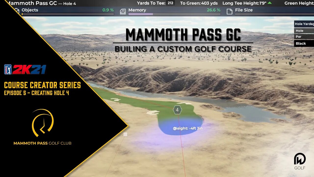 PGA Tour 2K21 Course Designer | Mammoth Pass - Hole 4 Design | DW Golf Co