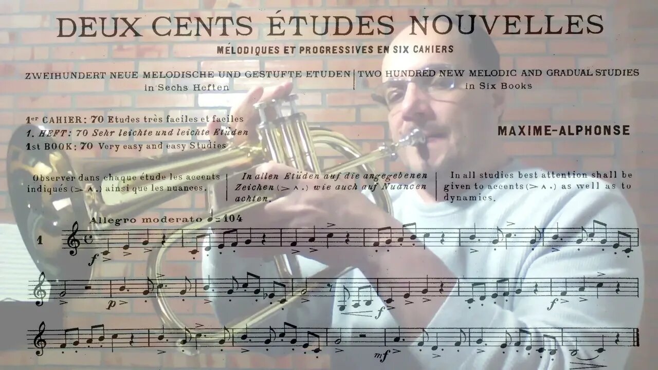 Maxime Alphonse Horn Etudes Book 1 - 01, Flugelhorn