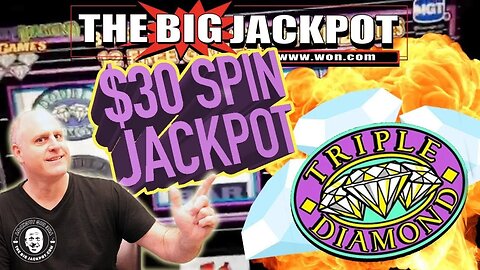 $30 SPINS! 💎 HUGE JACKPOT on 3 REEL 🎰TRIPLE DIAMOND SLOTS | Raja Slots