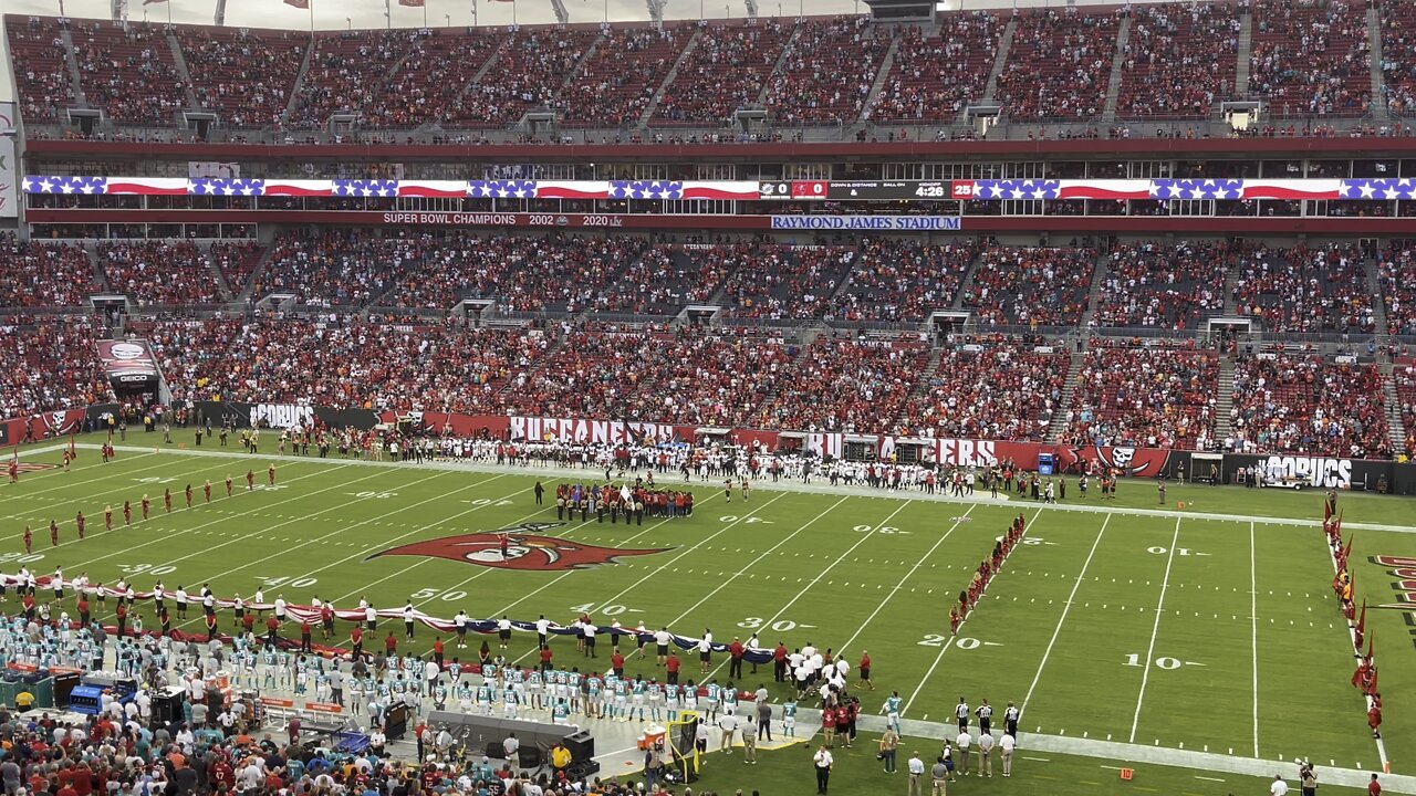 National Anthem NFL Preseason Game Between Miami And Tampa Bay 4K