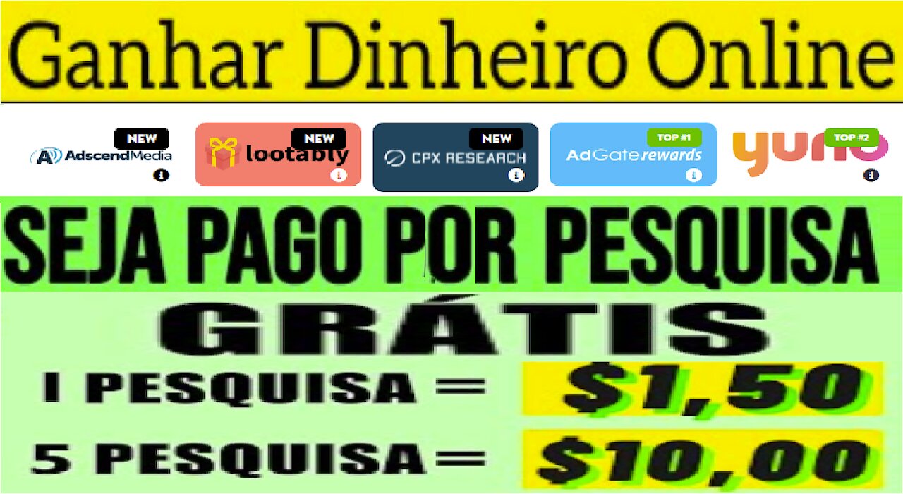 【AdsRePay Pesquisas】Como ganhar $1 a $100 respondendo pesquisas remunerada | Renda Extra