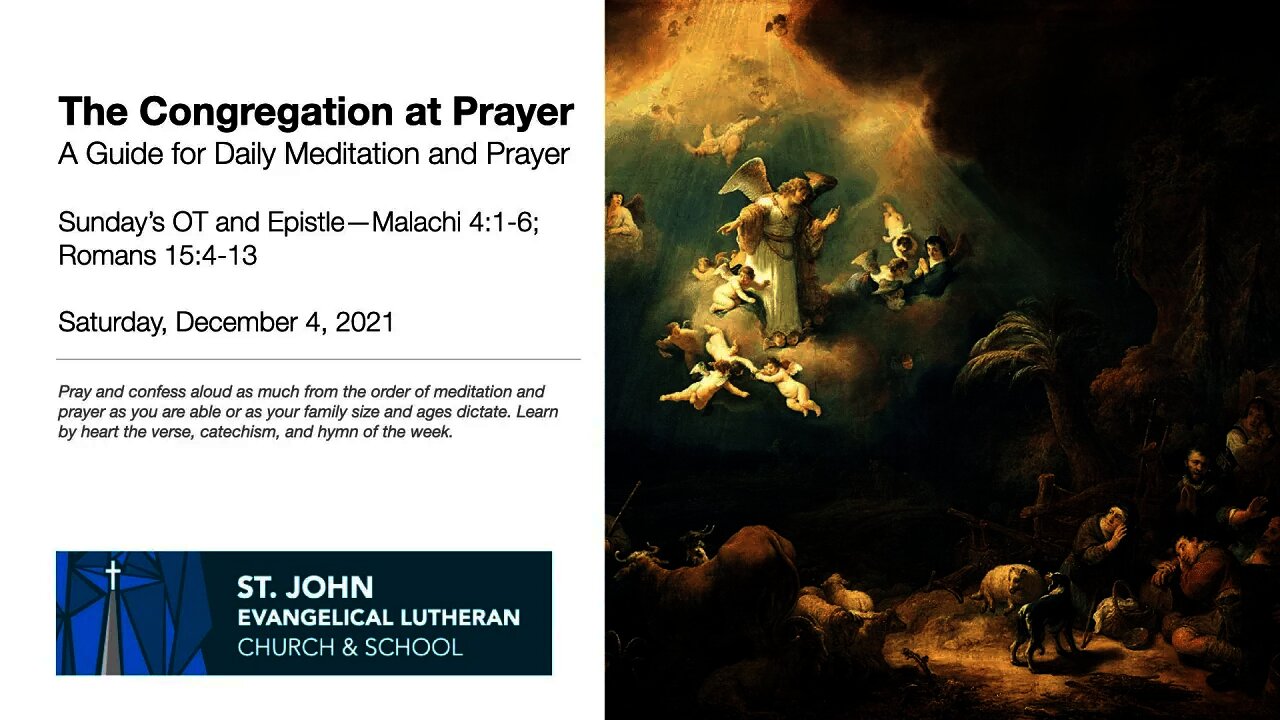 Sunday’s OT and Epistle—Malachi 4:1-6; Romans 15:4-13