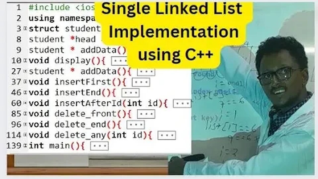 Single linked list implementation using C++ | #linkedlist in Data structure