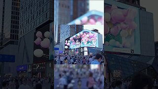 Outdoor glasses-free 3D ultra-clear display effect#shorts #leddisplay #led #ledscreen #3d #eagerled