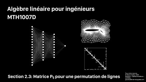 Section 2.3: Matrice Pij pour une permutation de lignes