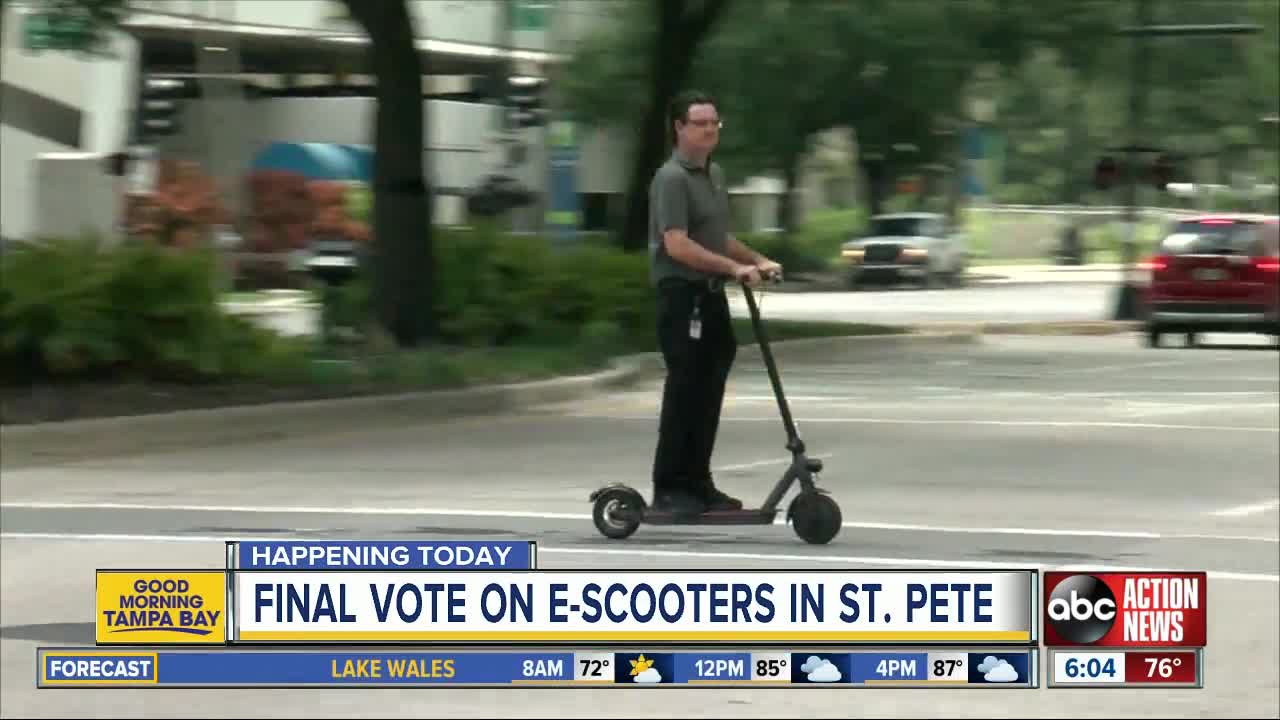 Final vote on e-scooters in St. Pete to happen today