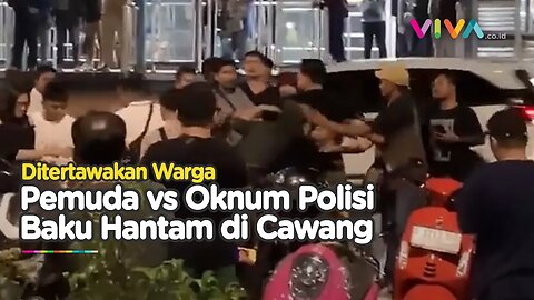 Hajar Warga, Diduga Oknum Polisi Dikeroyok Balik Warga di Cawang