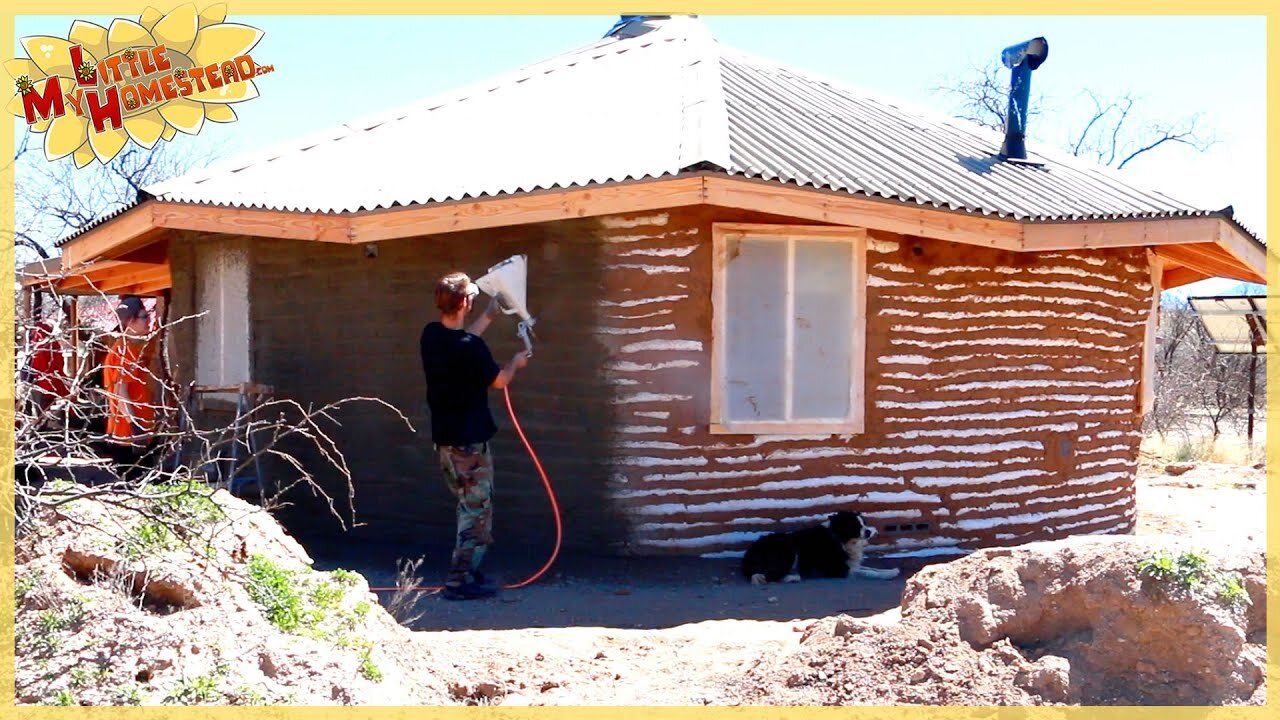 Cob, Stucco & Stroopwafels! | Underground Earthbag Building | Weekly Peek Ep81