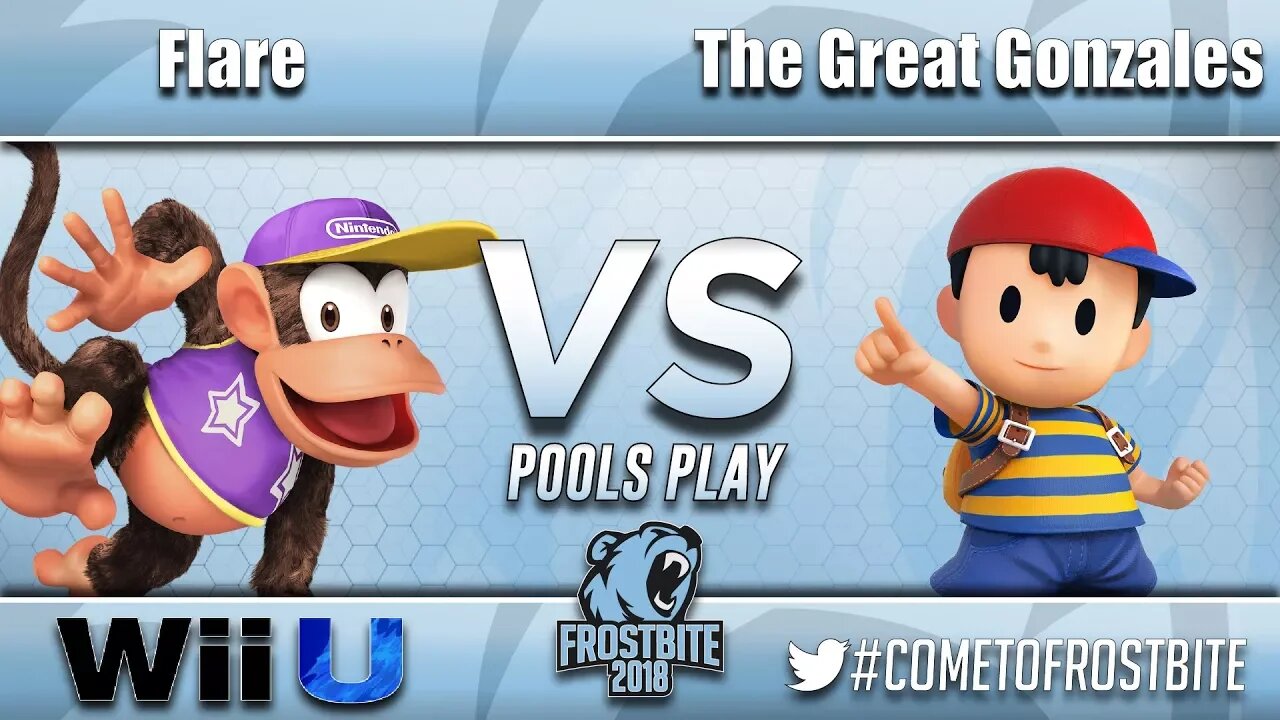 Flare (Diddy Kong) vs. The Great Gonzales (Ness) - Wii U Pools Play - FrostBite 2018