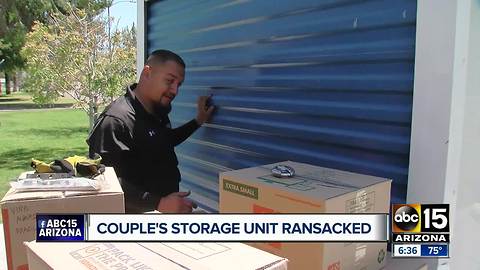Valley couple's POD storage unit ransacked