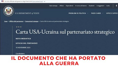 L’ACCORDO USA-UCRAINA CHE HA PORTATO ALLA GUERRA
