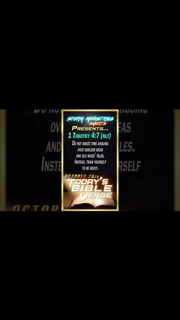 10.26.2022 | STORM MINISTRIES | Daily Bible Verse | 1 TIMOTHY 4:7 (NLT) | #shorts