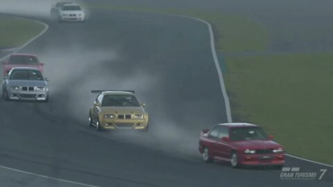 Race 1 of 2 for the BMW M Cafe Menu, Red Bull Ring in the wet. GT7