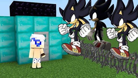 o DARK SONIC quer SEQUESTRAR o bebê no minecraft | Ferozinho - Primeiro video