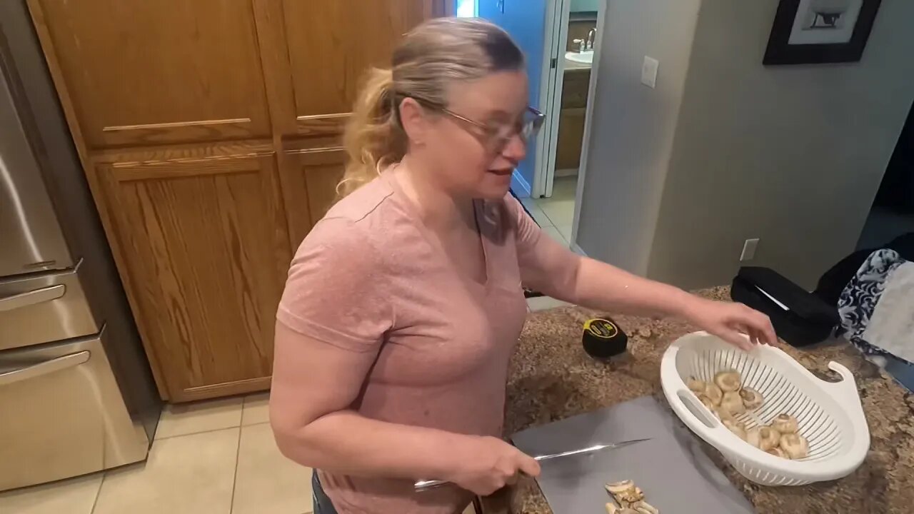 Making gumbo on a Sunday.