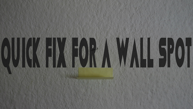 Quick fix for a wall spot