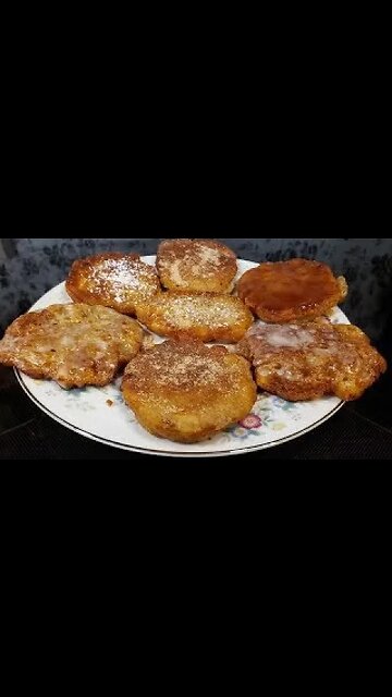 Apple Fritters (click for full video) #apple #frying #thehillbillykitchen #recipe #cooking #food