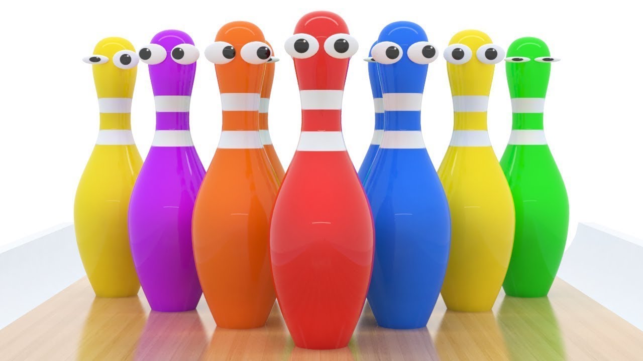 Learn Colors with Funny 3D Bowling Game for Kids