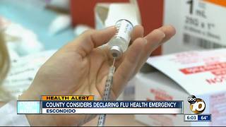 County considers declaring flu health emergency