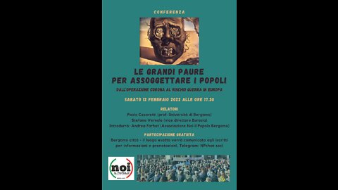 Conferenza "Le grandi paure" (1/3)