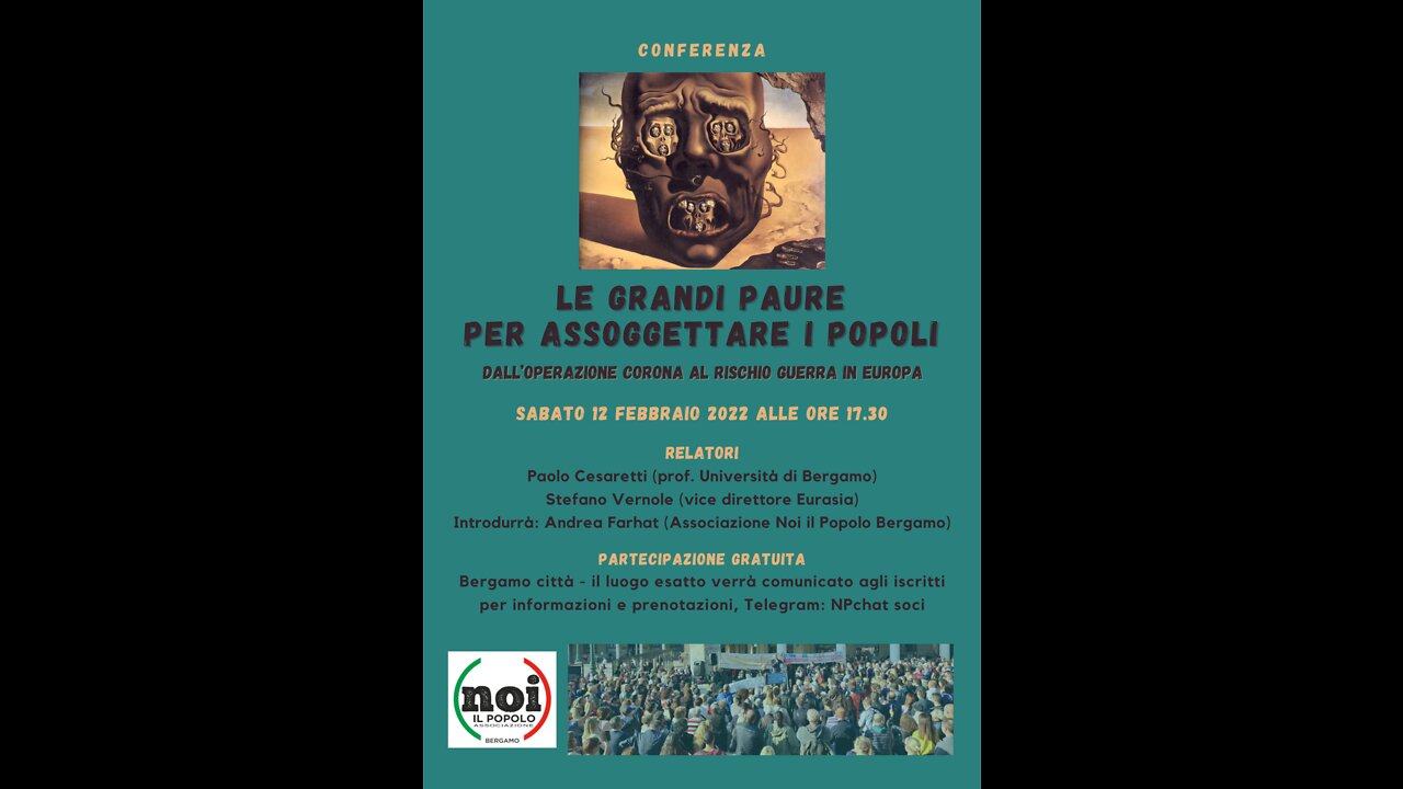Conferenza "Le grandi paure" (1/3)
